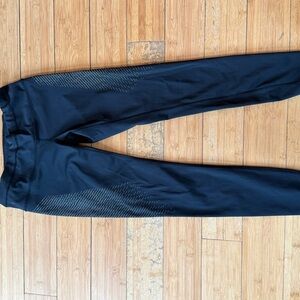 Athleta Black Leggings with Textured Design